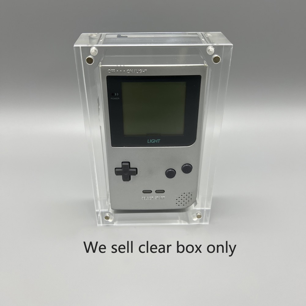 Game Boy Cartridge Holder - صندوق أكريليك مغناطيسي للتخزين الشفاف لضوء
