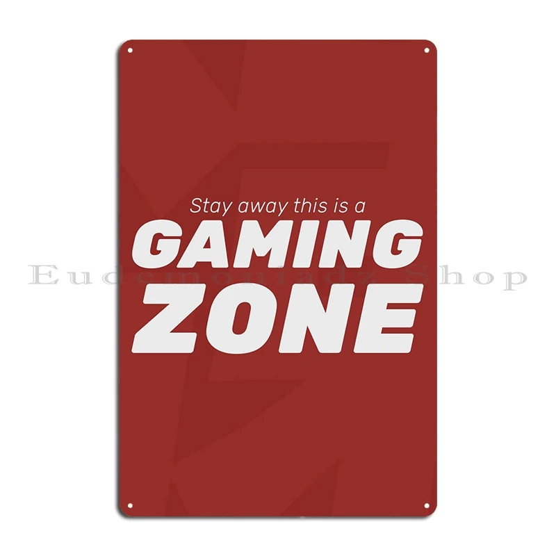 Retro Gaming Zone - تصميم علامات معدنية لمنطقة الألعاب من