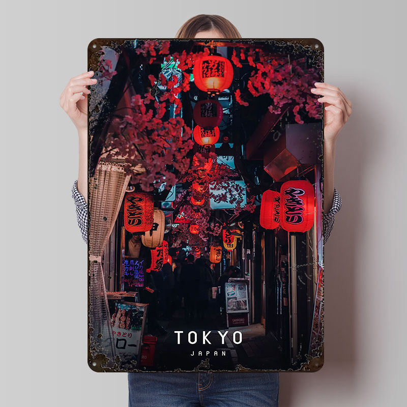 Retro Gaming Tokyo - طوكيو الملصقات المطبوعة للتخصيص جدار الفن