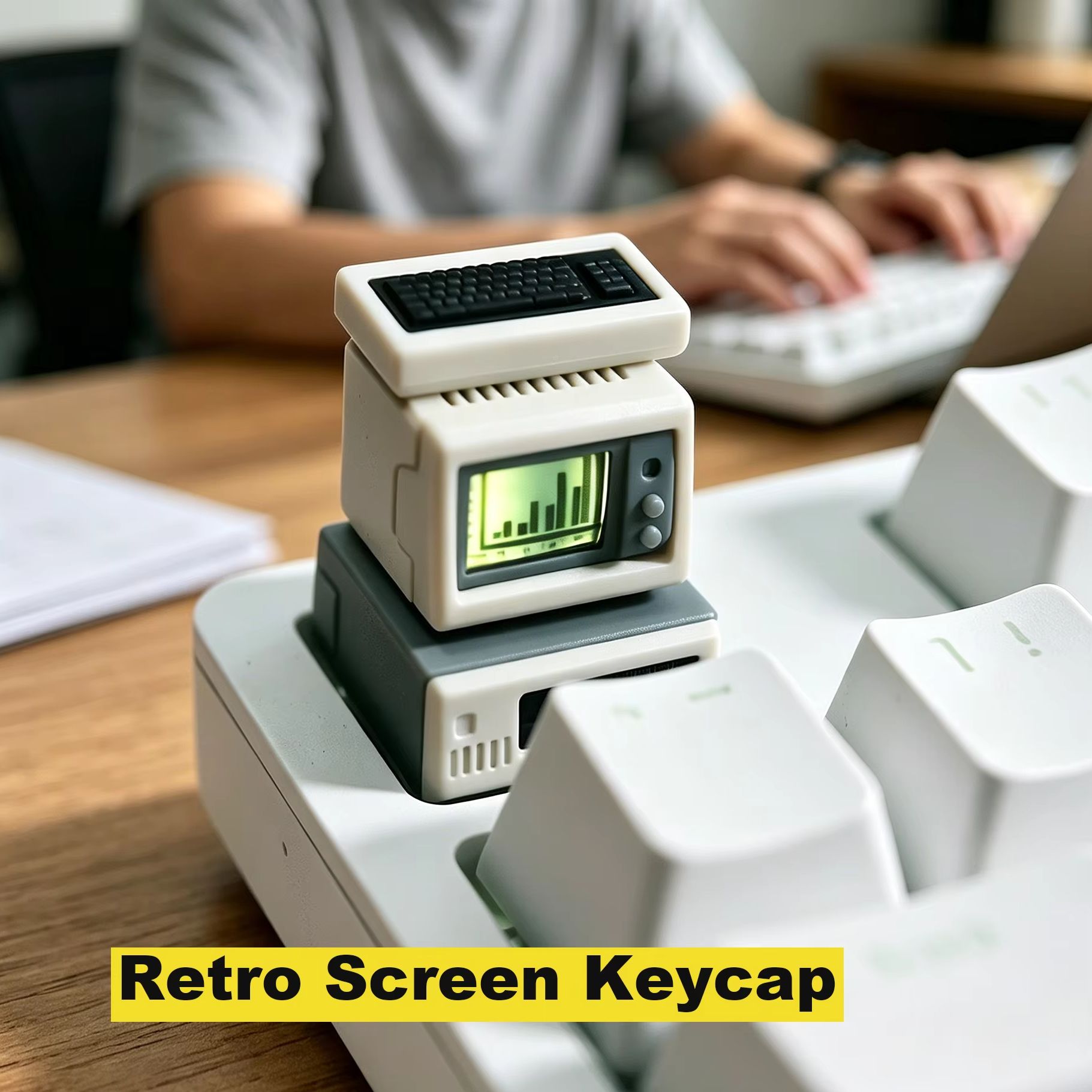 Retro Gaming Expo - غطاء مفتاح كمبيوتر ريترو بإضاءة خلفية،