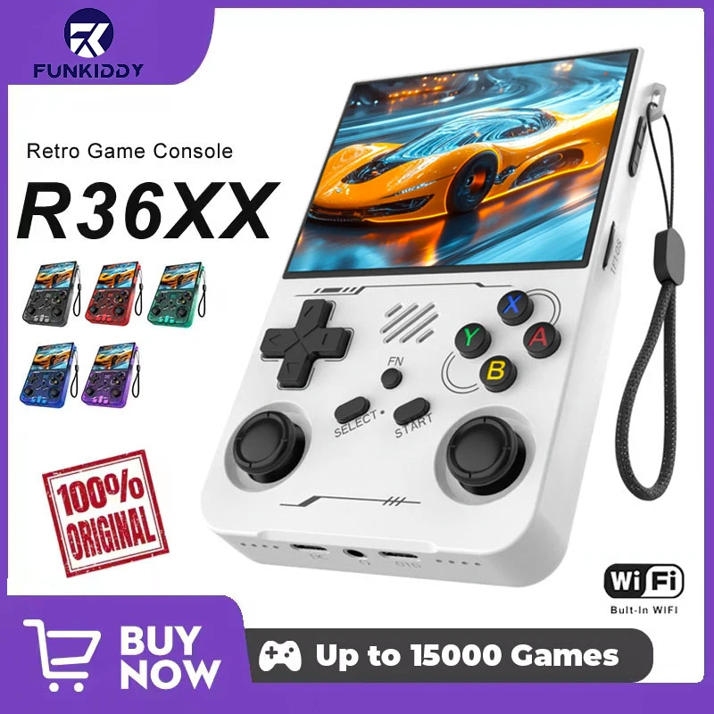 Retro Gaming Kiosk - وحدة ألعاب FUNKIDDY R36XX مع نظام