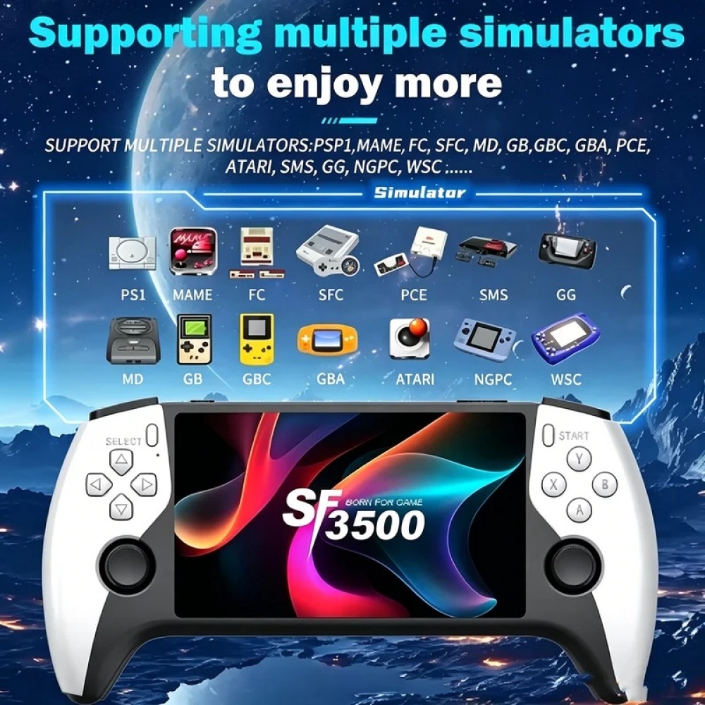 Retro Gaming Expo - جهاز ألعاب محمول SF3500 بشاشة 5