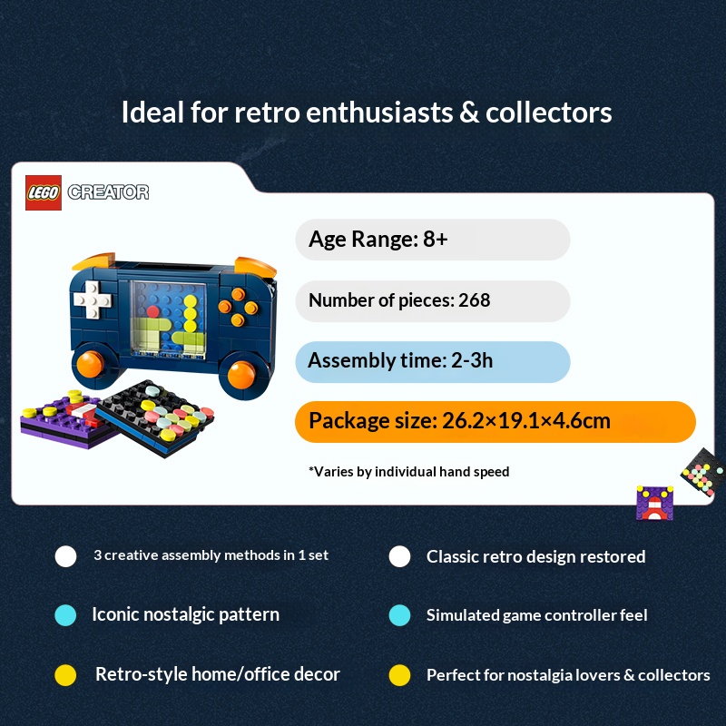 مجموعة مكعبات بناء ليجو كريتور - مراجعة Retro Handheld Console وسعره