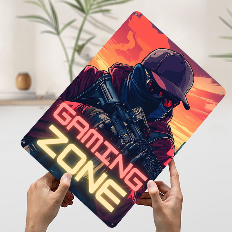 منطقة الألعاب – ملصق فني معدني - مراجعة Retro Gaming Zone وسعره