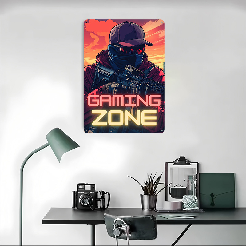 منطقة الألعاب – ملصق فني معدني - مراجعة Retro Gaming Zone وسعره