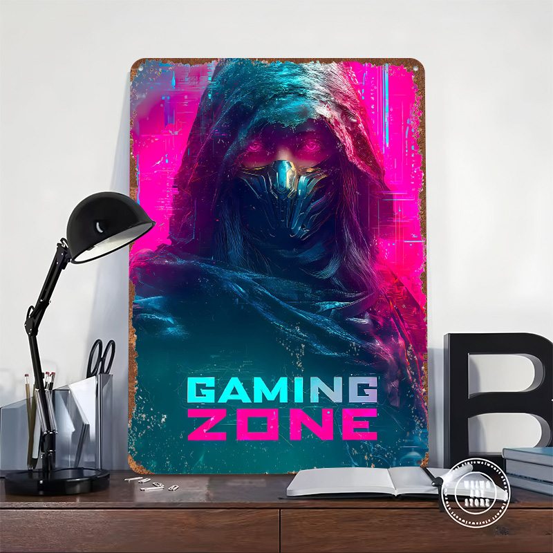 ملصق معدني بتصميم منطقة الألعا - مراجعة Retro Gaming Zone وسعره