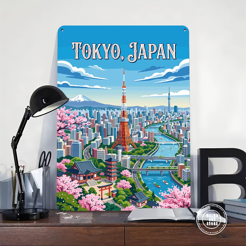 لوحة معدنية مخصصة لمشهد مدينة  - مراجعة Retro Gaming Tokyo وسعره
