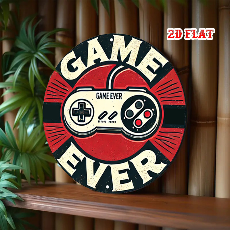 لافتة معدنية مستديرة بتصميم ري - مراجعة Game Retro Gaming وسعره