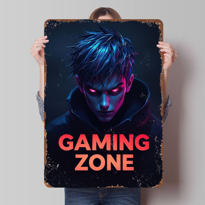 لوحة معدنية مخصصة بتصميم منطقة - مراجعة Retro Gaming Zone وسعره