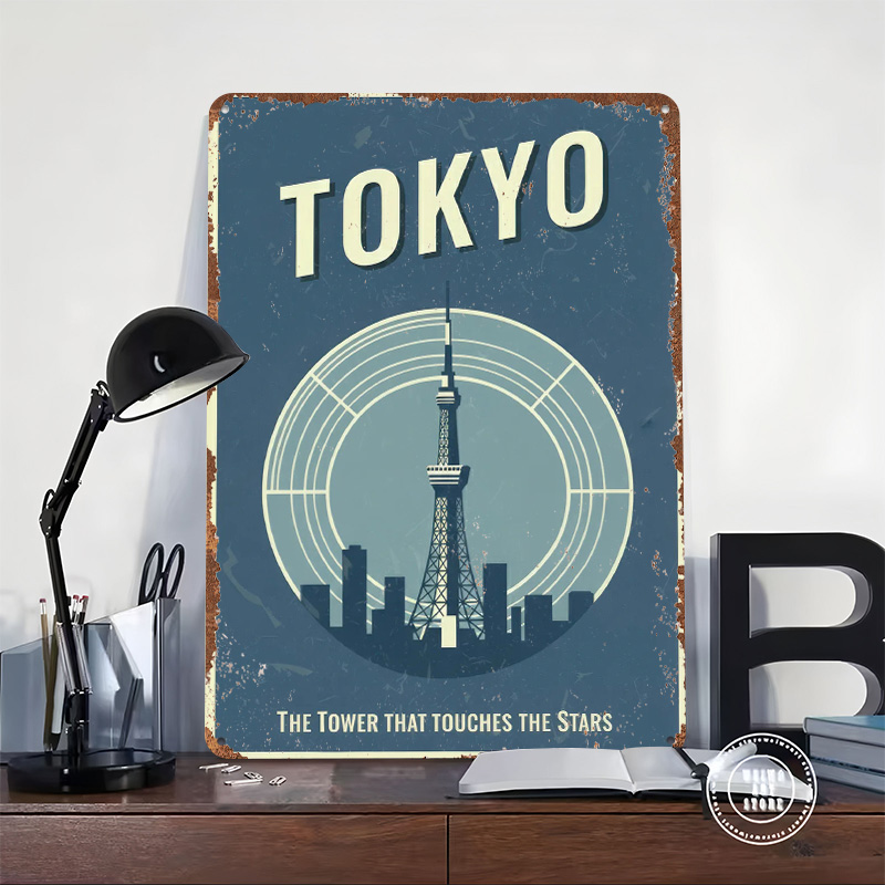 لافتة معدنية عتيقة مطبوعة بتصم - مراجعة Retro Gaming Tokyo وسعره