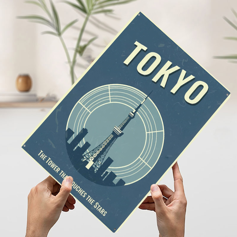 لافتة معدنية عتيقة مطبوعة بتصم - مراجعة Retro Gaming Tokyo وسعره