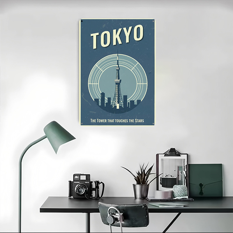 لافتة معدنية عتيقة مطبوعة بتصم - مراجعة Retro Gaming Tokyo وسعره