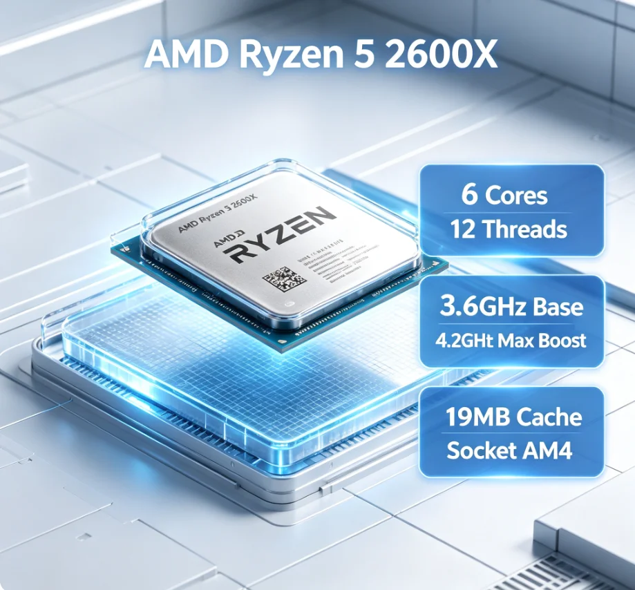 معالج R5 2600X بسرعة 3.6 جيجاه - مراجعة Amd Cpu Ryzen 5 وسعره
