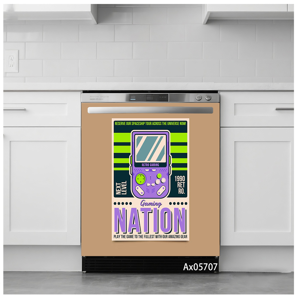 ملصق باب غسالة الأطباق بتصميم  - مراجعة Retro Gaming Cabinet وسعره
