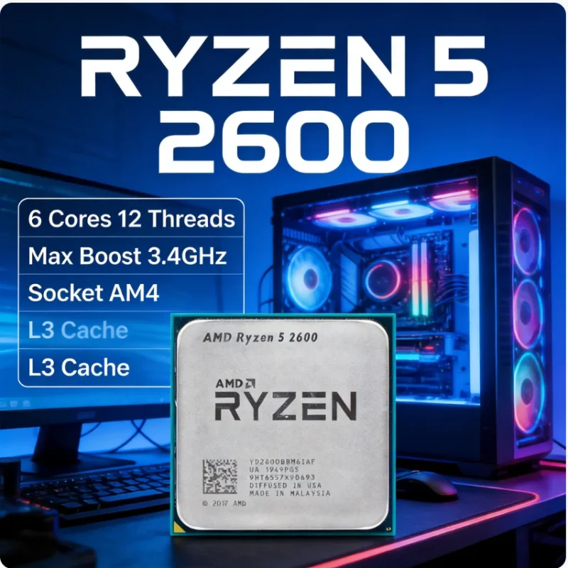 معالج AMD Ryzen5 2600 R5 2600  - مراجعة Amd Cpu Ryzen 5 وسعره